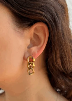 Lean On Chain Drop Earrings ★ Gold