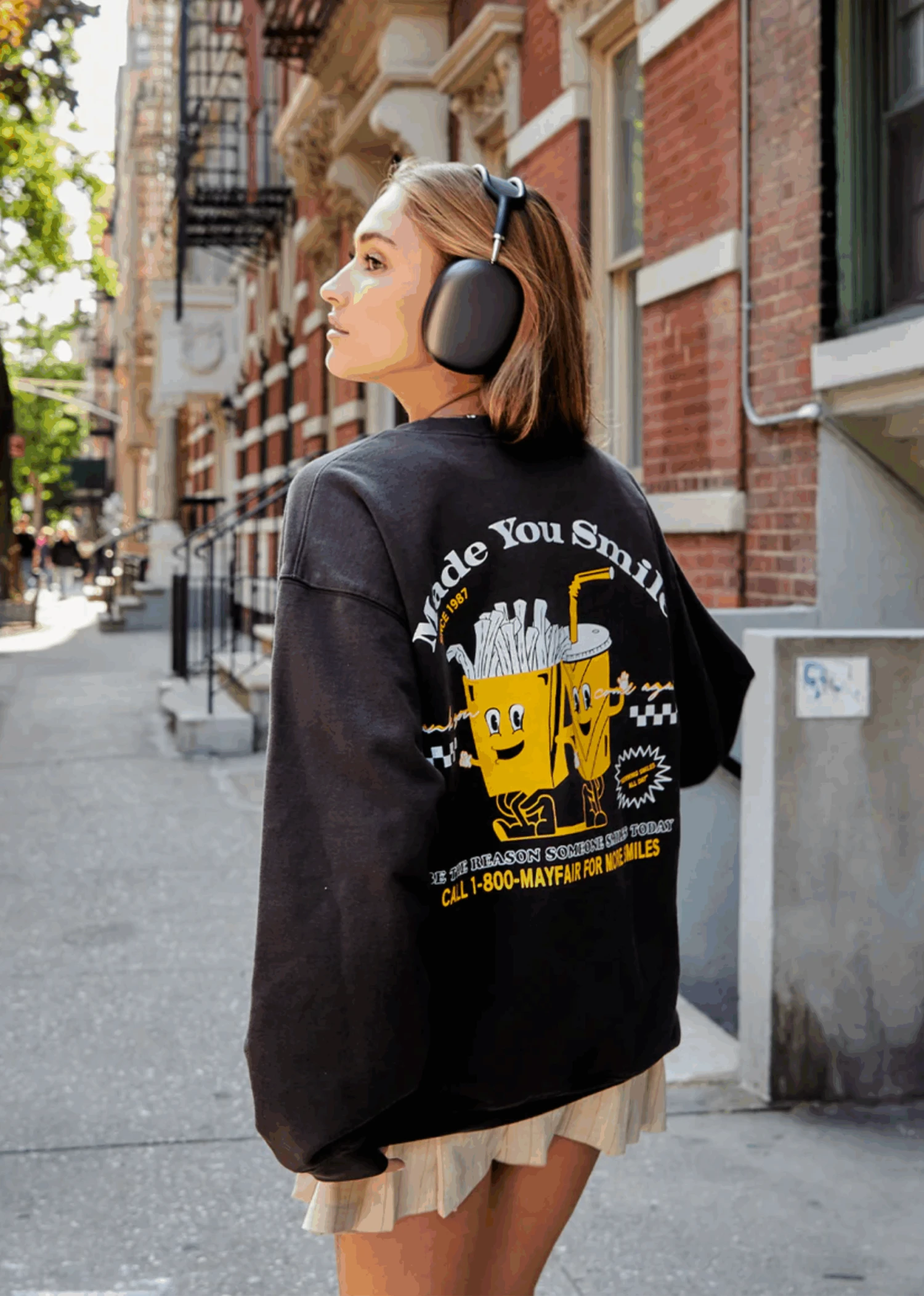 Mayfair Made You Smile Crewneck ★ Charcoal Grey 1 Mayfair Made You Smile Crewneck ★ Charcoal Grey