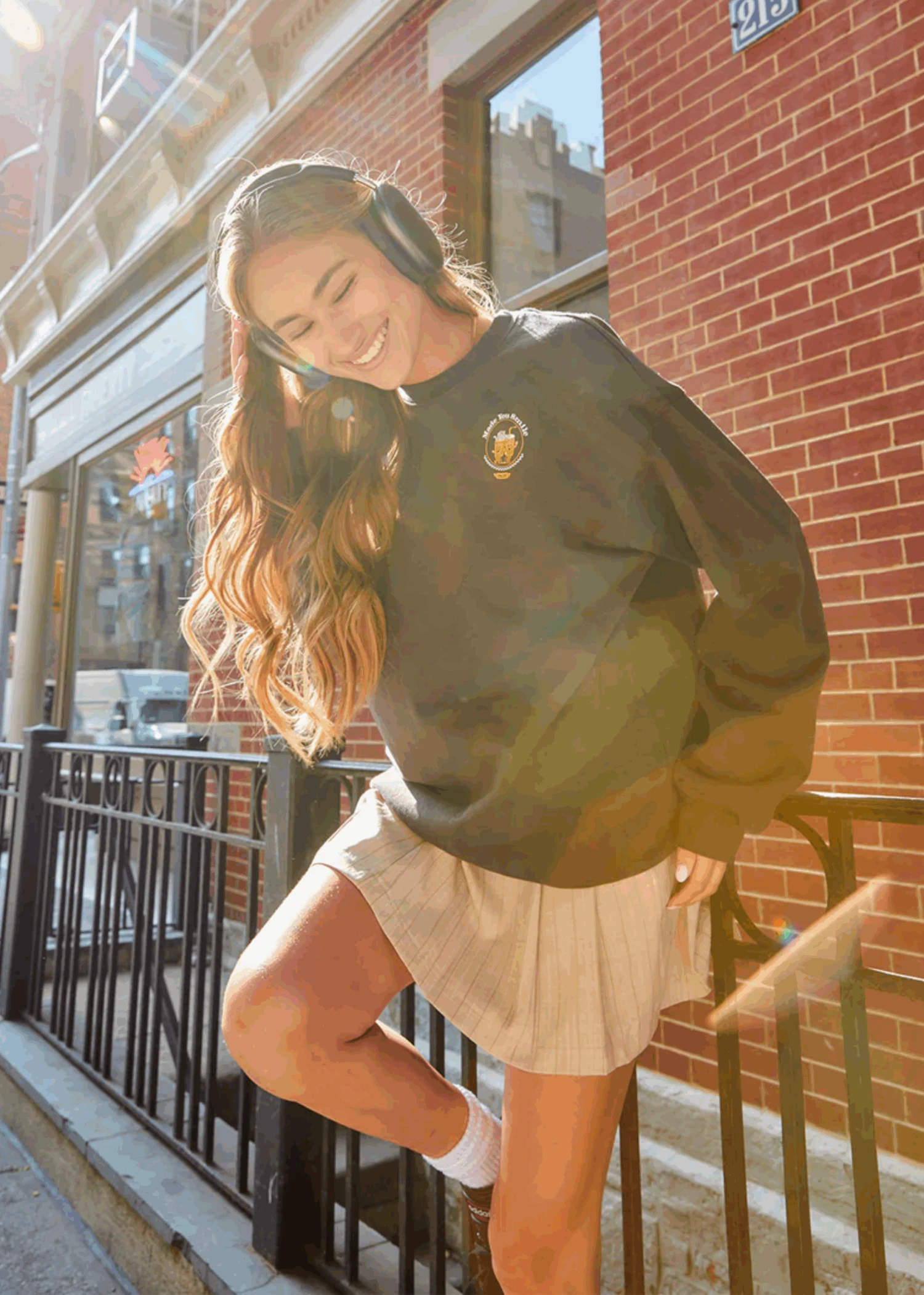 Mayfair Made You Smile Crewneck ★ Charcoal Grey 2 Mayfair Made You Smile Crewneck ★ Charcoal Grey - Image 2