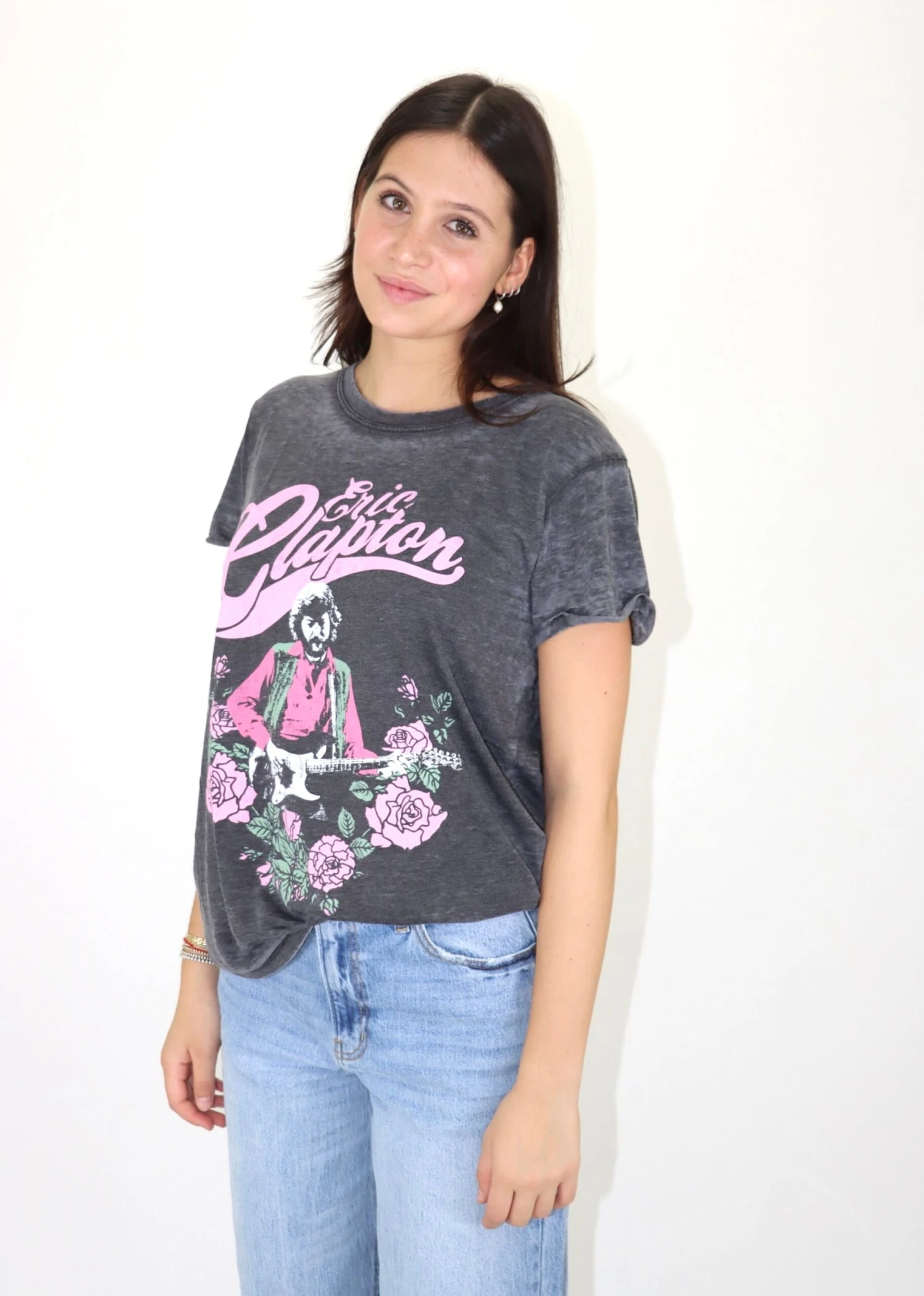 Eric Clapton Graphic Tee★ Grey 2 Eric Clapton Graphic Tee★ Grey - Image 2