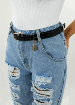 Locked Out Of Heaven Belt ★ Black 6 Locked Out Of Heaven Belt ★ Black -Tops To Skirt Sales Store GoldLockBelt