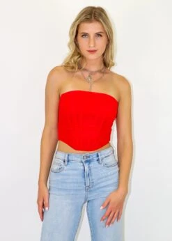 What It Is Corset Top ★ Red 9 What It Is Corset Top ★ Red -Tops To Skirt Sales Store IMG 0043