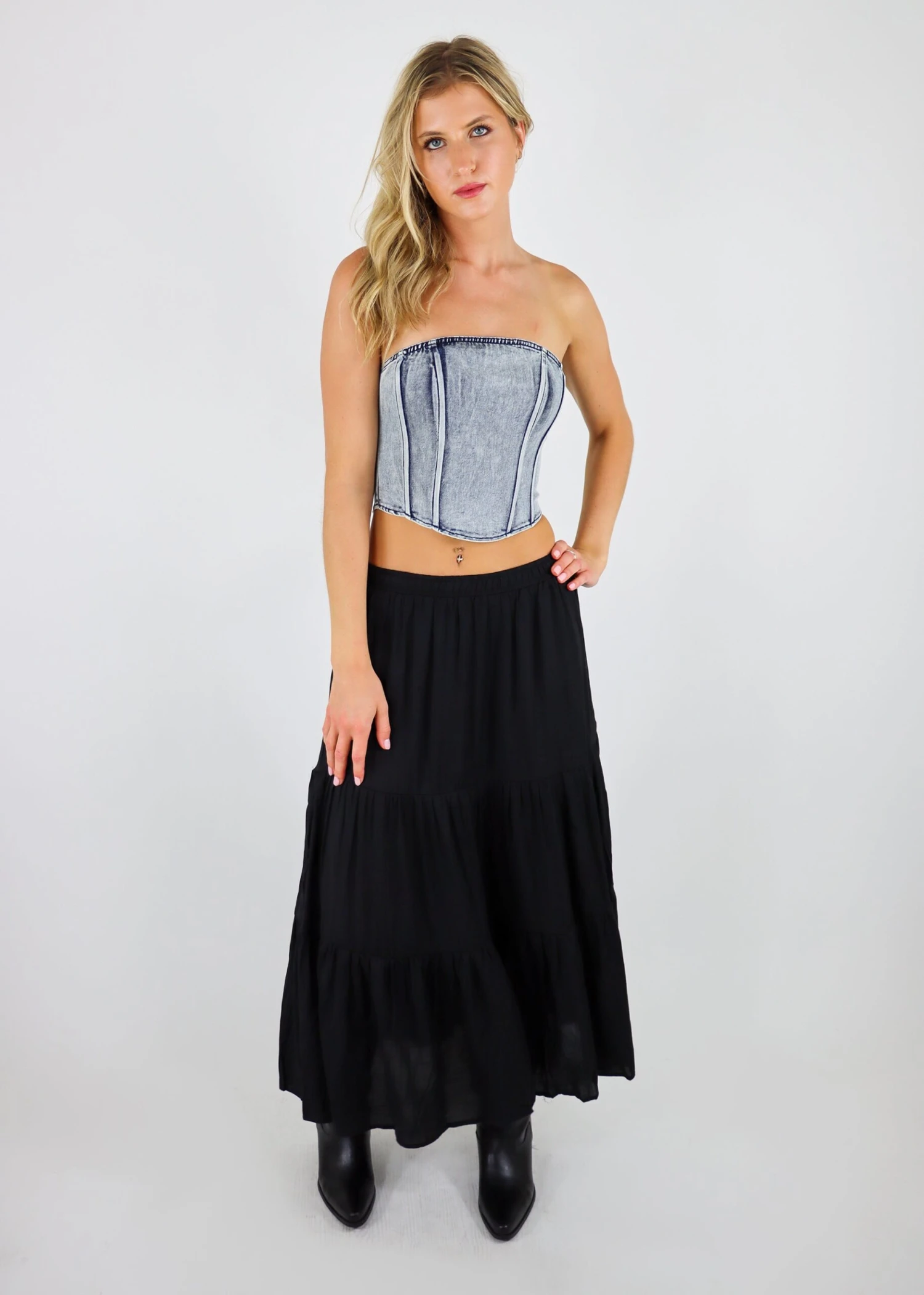 About Last Night Corset Top ★ Acid Wash 6 About Last Night Corset Top ★ Acid Wash - Image 6