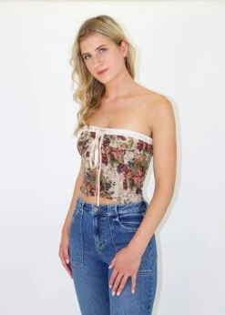 Ribbon In The Sky Corset Top ★ Floral 7 Ribbon In The Sky Corset Top ★ Floral -Tops To Skirt Sales Store IMG 0130
