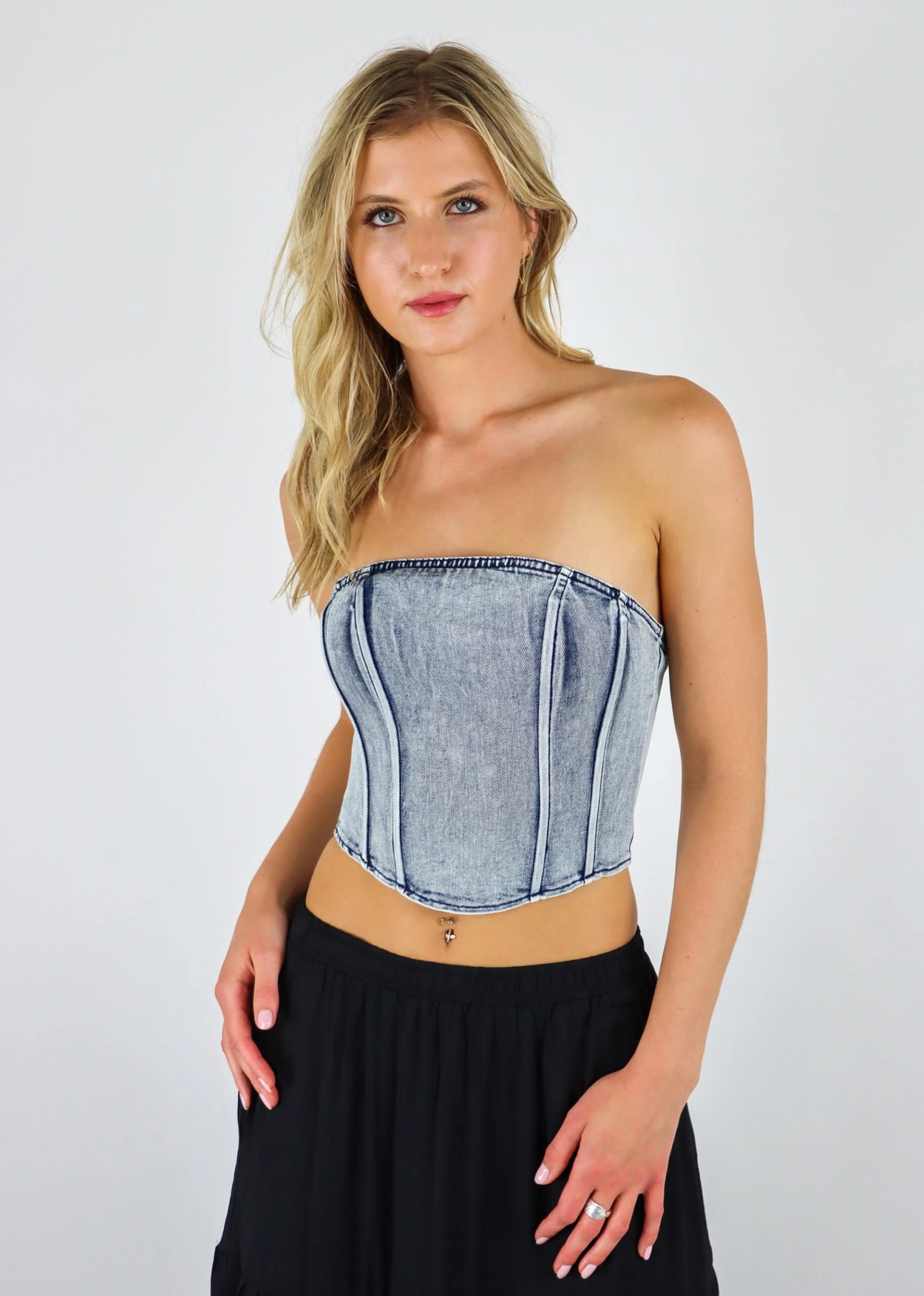 About Last Night Corset Top ★ Acid Wash 2 About Last Night Corset Top ★ Acid Wash - Image 2