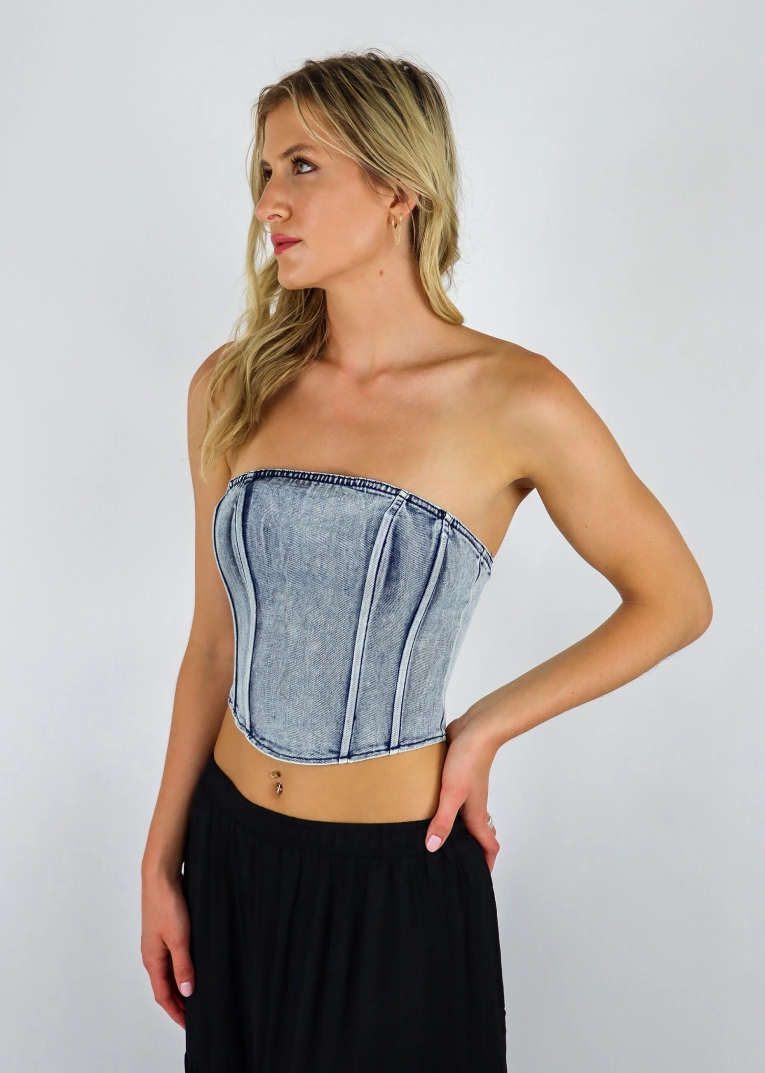 About Last Night Corset Top ★ Acid Wash 4 About Last Night Corset Top ★ Acid Wash - Image 4
