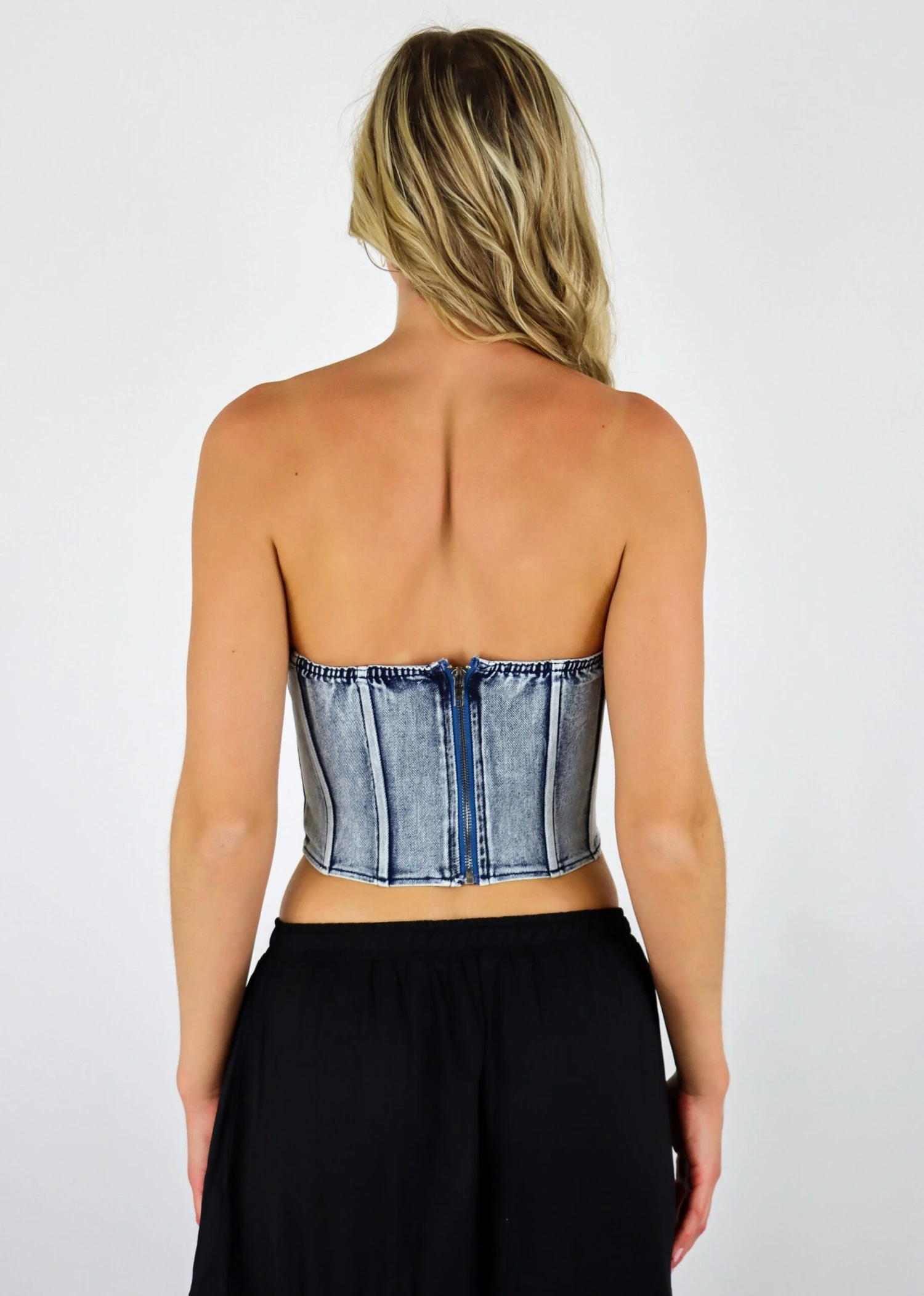 About Last Night Corset Top ★ Acid Wash 5 About Last Night Corset Top ★ Acid Wash - Image 5