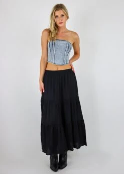 Been Away Maxi Skirt ★ Black -Tops To Skirt Sales Store IMG 0235