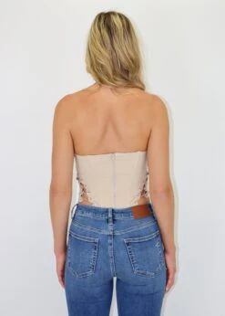 Lacy Corset Top ★ Taupe 10 Lacy Corset Top ★ Taupe -Tops To Skirt Sales Store IMG 0242