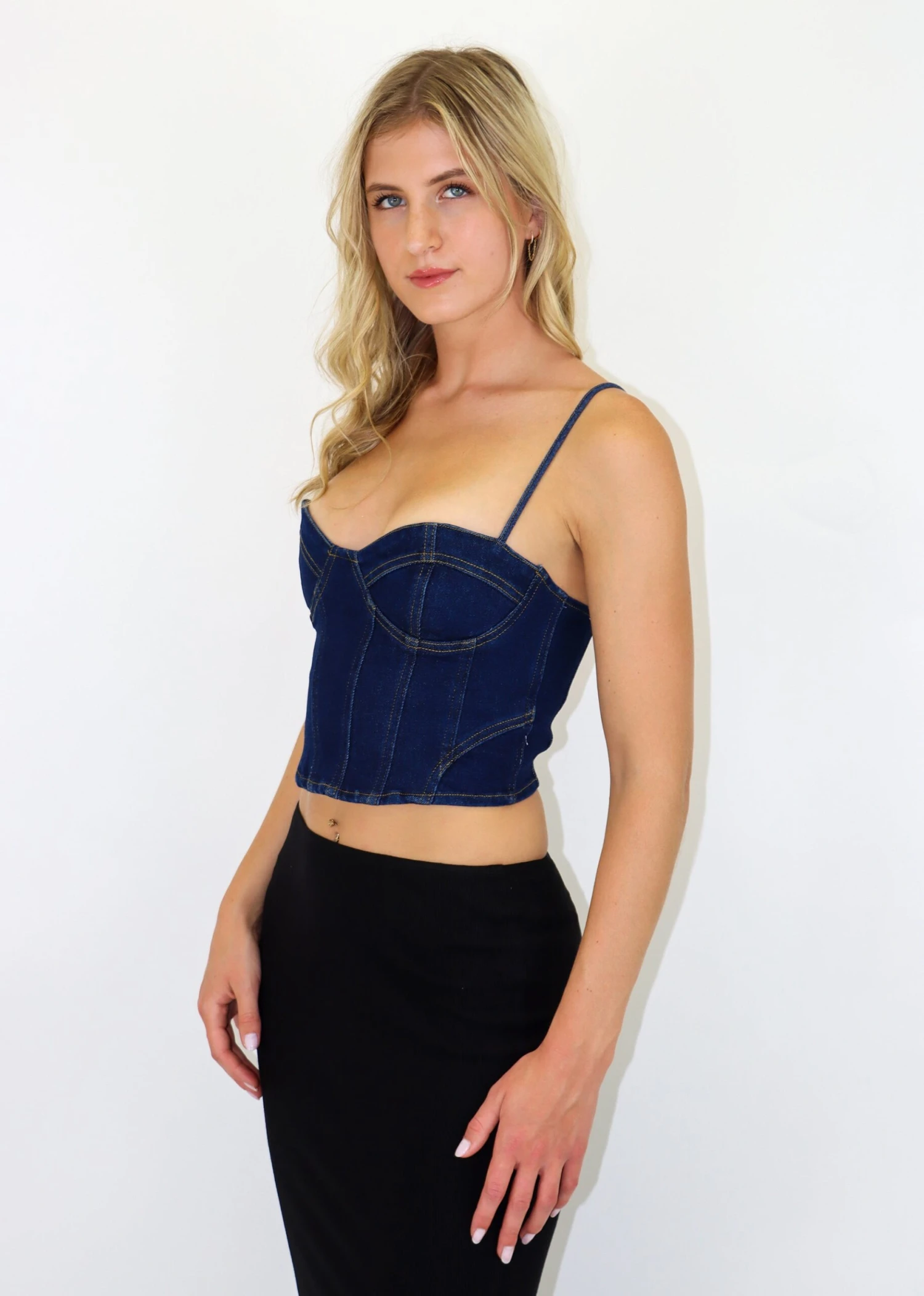 Checkmate Corset Top ★ Dark Wash 5 Checkmate Corset Top ★ Dark Wash - Image 5