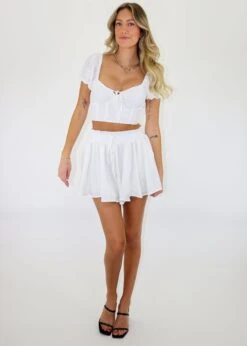 Troublemaker Shorts ★ White 7 Troublemaker Shorts ★ White -Tops To Skirt Sales Store IMG 0425
