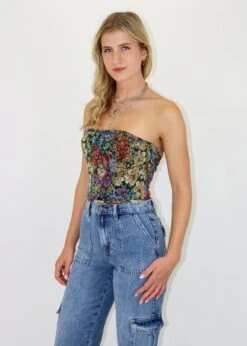 Jaded Corset Top ★ Floral 9 Jaded Corset Top ★ Floral -Tops To Skirt Sales Store IMG 0594