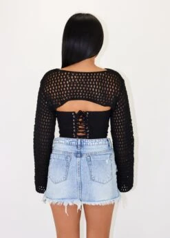 All My Life Bolero Sweater ★ Black -Tops To Skirt Sales Store IMG 1132 10f32162 bbaf 40ff bcd9 12e0a584b683