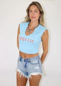 Boys Lie Rebel Tank ★ Light Blue 7 Boys Lie Rebel Tank ★ Light Blue -Tops To Skirt Sales Store IMG 1370