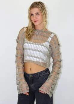 On My Love Sweater ★ Grey 7 On My Love Sweater ★ Grey -Tops To Skirt Sales Store IMG 1489