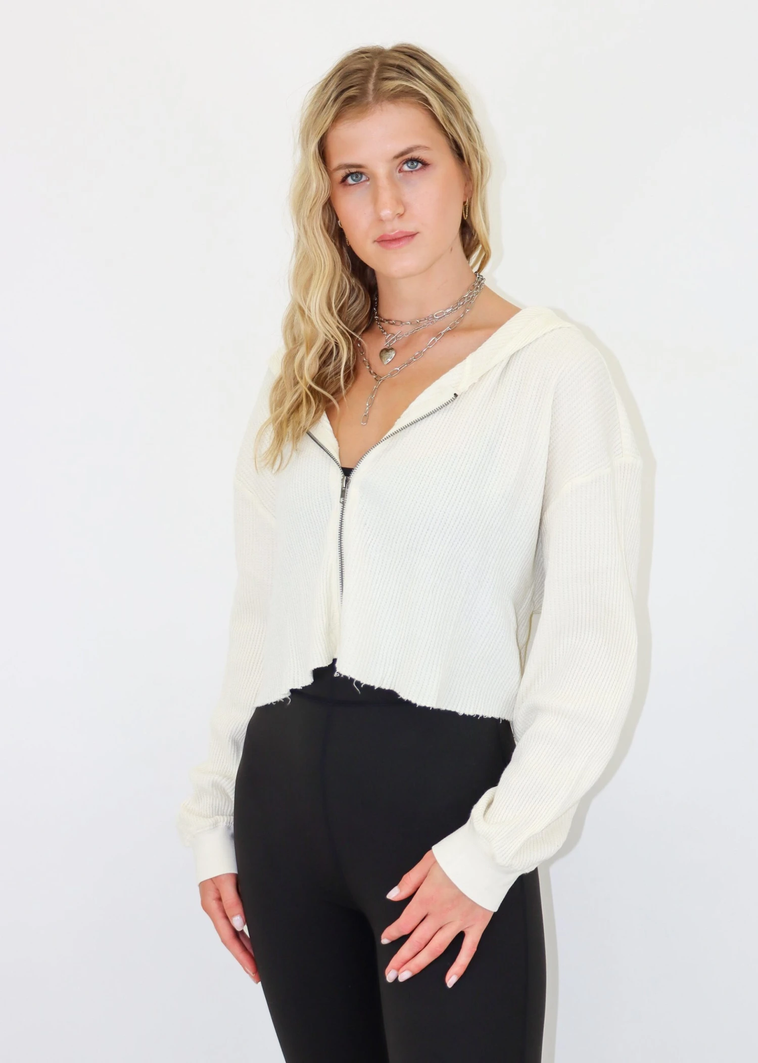 As She Dreams Zip Up Hoodie ★ Cream 3 As She Dreams Zip Up Hoodie ★ Cream - Image 3