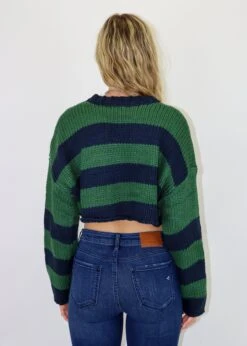 That Girl Sweater ★ Green & Navy -Tops To Skirt Sales Store IMG 1776