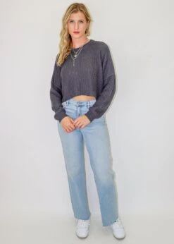 No Secret Sweater ★ Slate Grey -Tops To Skirt Sales Store IMG 2635