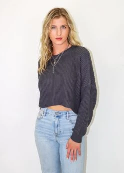 No Secret Sweater ★ Slate Grey -Tops To Skirt Sales Store IMG 2662 876ac4df c2ab 4ee9 a189 f7c1492c31dd