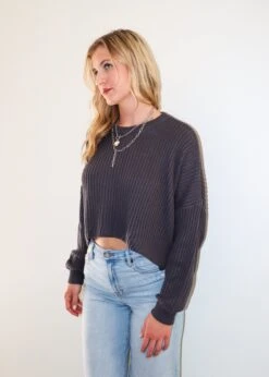 No Secret Sweater ★ Slate Grey -Tops To Skirt Sales Store IMG 2687 d580232a 9e3a 41c9 aeee e659a952f36a