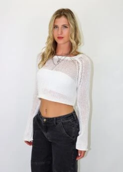 Miles Away Sweater ★ White -Tops To Skirt Sales Store IMG 2972