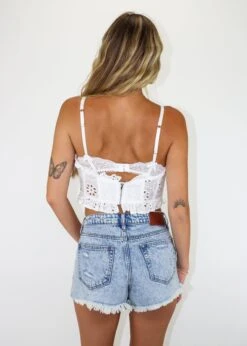 Wish You The Best Corset Top ★ White -Tops To Skirt Sales Store IMG 3503