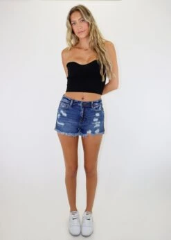 Talk It Over Shorts ★ Dark Wash 11 Talk It Over Shorts ★ Dark Wash -Tops To Skirt Sales Store IMG 3785