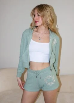 Boys Lie Eyes Wide Shut Thermal Shorts ★ Sage