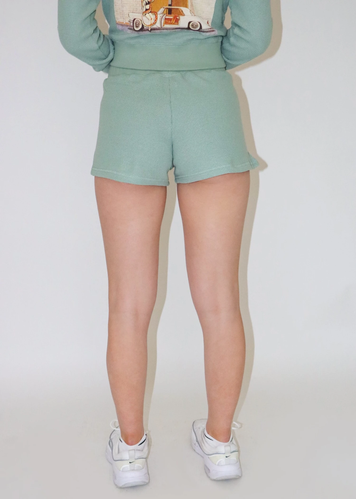 Boys Lie Eyes Wide Shut Thermal Shorts ★ Sage 5 Boys Lie Eyes Wide Shut Thermal Shorts ★ Sage - Image 5