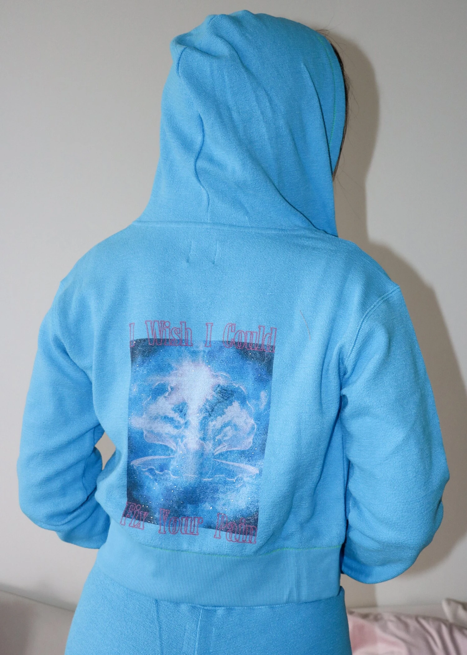 Boys Lie Washed Up Zip Up Hoodie ★ Sky Blue 2 Boys Lie Washed Up Zip Up Hoodie ★ Sky Blue - Image 2