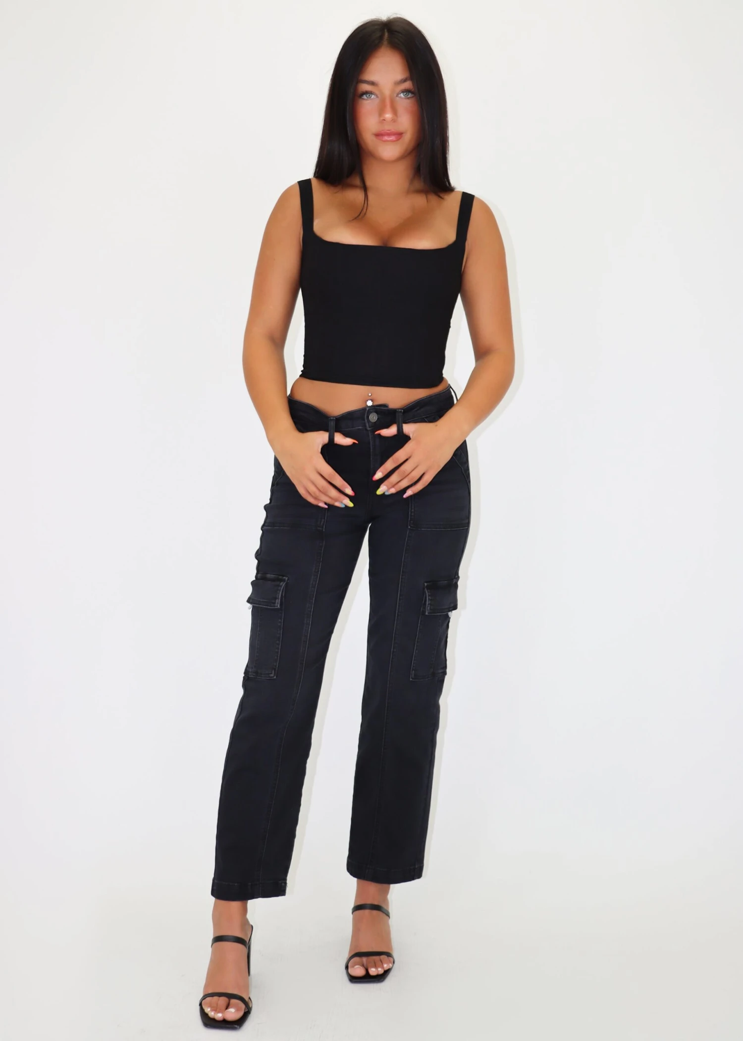 Better By Myself Cargo Jeans ★ Black 7 Better By Myself Cargo Jeans ★ Black - Image 7