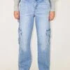 Energy Low Rise Cargo Jeans ★ Light Wash