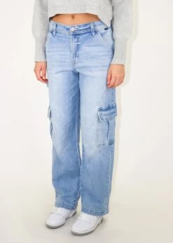 Energy Low Rise Cargo Jeans ★ Light Wash -Tops To Skirt Sales Store IMG 8050