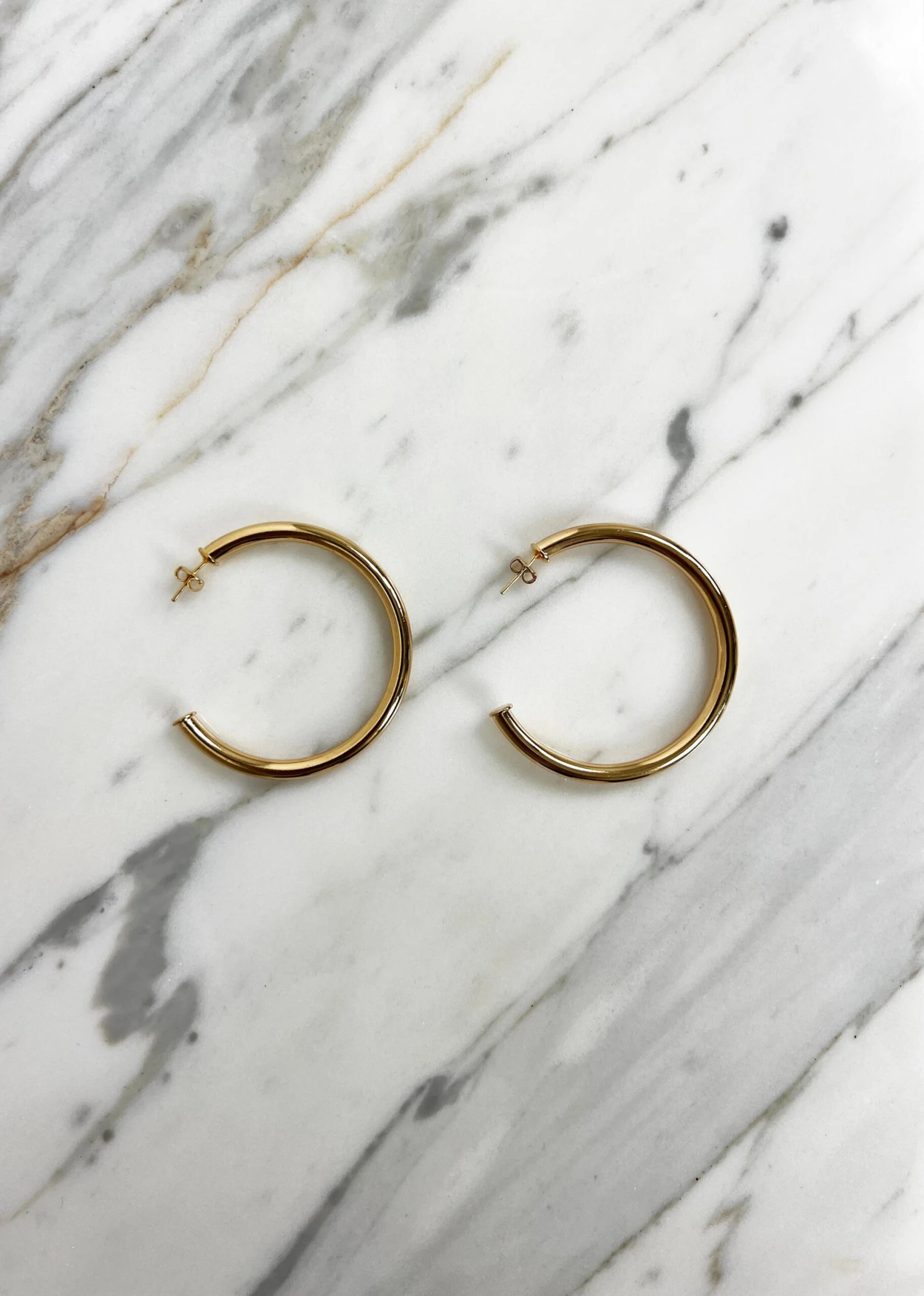 Money On Me Big Skinny Hoop Earrings ★ 50mm Gold 1 Money On Me Big Skinny Hoop Earrings ★ 50mm Gold