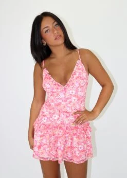 See You Again Dress ★ Pink & Orange Floral -Tops To Skirt Sales Store IMG 8814