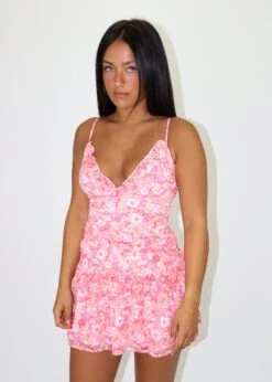 See You Again Dress ★ Pink & Orange Floral -Tops To Skirt Sales Store IMG 8831