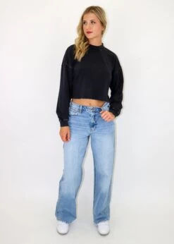 Malibu Nights Long Sleeve Top ★ Vintage Gray -Tops To Skirt Sales Store IMG 8888