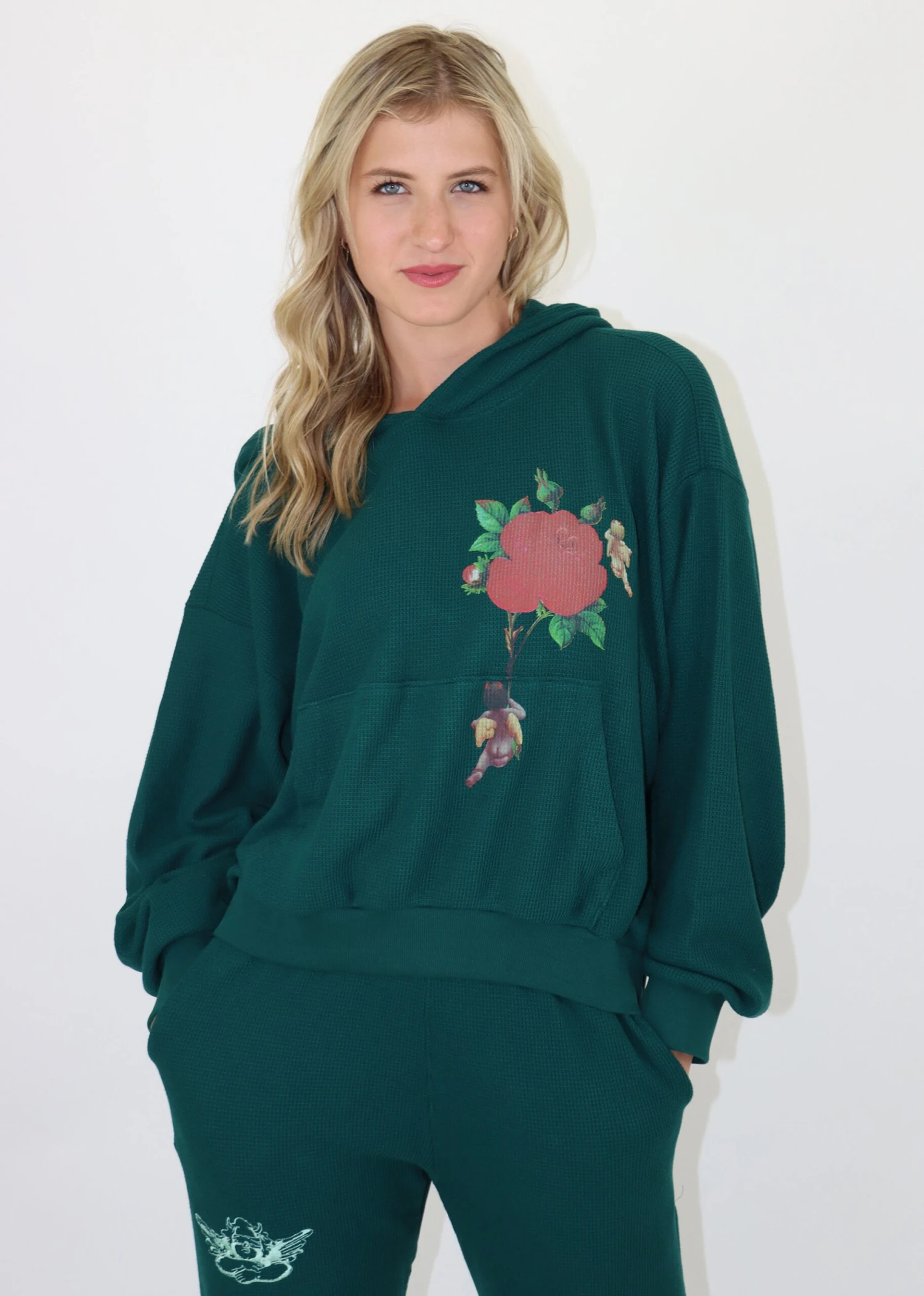 Boys Lie Rising Angels Hoodie ★ Green 2 Boys Lie Rising Angels Hoodie ★ Green - Image 2