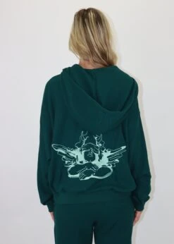 Boys Lie Rising Angels Hoodie ★ Green 9 Boys Lie Rising Angels Hoodie ★ Green -Tops To Skirt Sales Store IMG 9394