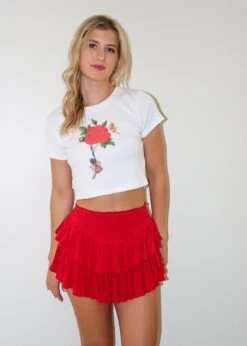 Sunshine Daydream Skirt ★ Cherry Red -Tops To Skirt Sales Store IMG 9711