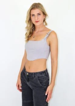 Dance The Night Corset Top ★ Grey 7 Dance The Night Corset Top ★ Grey -Tops To Skirt Sales Store IMG 9808