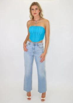 What It Is Corset Top ★ Neon Blue 11 What It Is Corset Top ★ Neon Blue -Tops To Skirt Sales Store IMG 9891