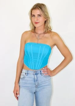 What It Is Corset Top ★ Neon Blue 8 What It Is Corset Top ★ Neon Blue -Tops To Skirt Sales Store IMG 9900