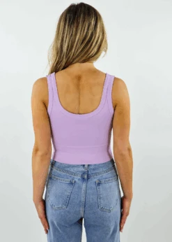 Spill The Tea Tank ★ Lavender 6 Spill The Tea Tank ★ Lavender -Tops To Skirt Sales Store SpillTheTeaLavenderRockNRagsSeamlessChevronRibbedScoopNeckStretchyCropTankTop2