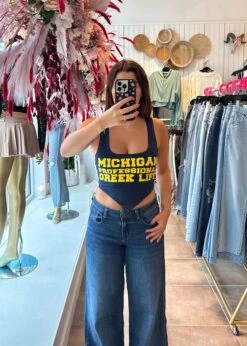 Iamkoko.la Reworked Michigan Tank ★ Navy -Tops To Skirt Sales Store image 59c9644c 7cd0 4602 8c57 6a3f72f4fc24
