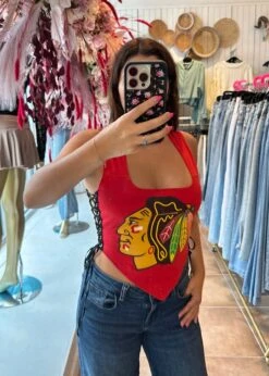 Iamkoko.la Reworked Chicago Blackhawks Tank ★ Red -Tops To Skirt Sales Store image 77be960a 437e 430b 8b6c d23677637071